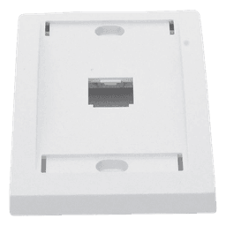 Placa de Pared Vertical Ejecutiva, Salida Para 1 Puerto Mini-Com, Con Espacios Para Etiquetas, Color Blanco