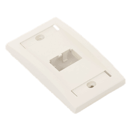 Placa de Pared Vertical / 2 Puertos Mini-Com / Espacios para Etiquetas / 2.75 x 4.5 pulgadas / Blanco Mate