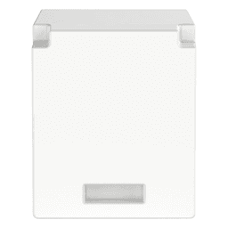 Módulo de Tapa Ciega (Inserto Ciego), Mini-Com, Color Blanco, 1 Pieza