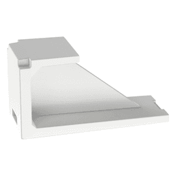 Módulo de Tapa Ciega (Inserto Ciego), Mini-Com, Color Blanco, 1 Pieza