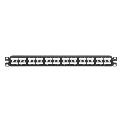 Panel de Parcheo Modular Mini-Com (Sin Conectores), Plano, Sin Blindaje, Alta Densidad, Identificación Con Etiqueta Adhesiva, de 48 Puertos, 1 UR