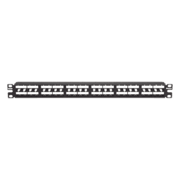 Panel de Parcheo Modular Mini-Com (Sin Conectores), Plano, Sin Blindaje, Alta Densidad, Identificación Con Etiqueta Adhesiva, de 48 Puertos, 1 UR