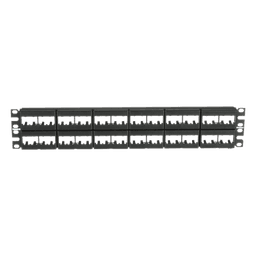 Panel de Parcheo Modular Mini-Com (Sin Conectores), Plano, Sin Blindaje, de 48 Puertos, 2 UR