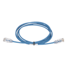 Cable de Parcheo TX6, UTP Cat6, Diámetro Reducido (28AWG), Color Azul, 3.05 Metros (10 Pies)