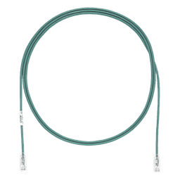 Cable de Parcheo TX6, UTP Cat6, Diámetro Reducido (28AWG), Color Verde, 0.91 Metros (3 Pies)