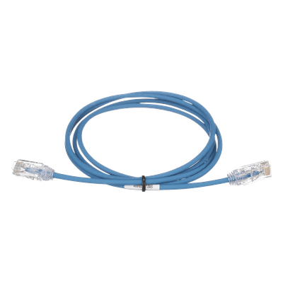 Cable de Parcheo TX6, UTP Cat6, Diámetro Reducido (28AWG), Color Azul, 1.52 Metros (5 Pies)