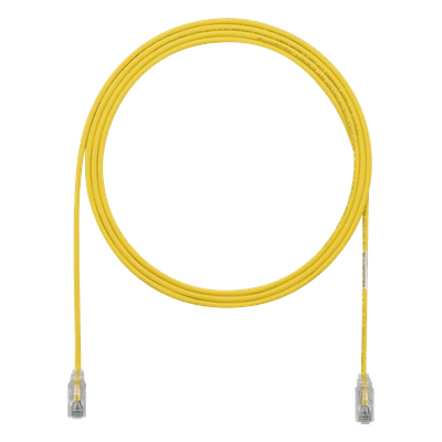 Cable de Parcheo TX6, UTP Cat6, Diámetro Reducido (28AWG), Color Amarillo, 1.52 Metros (5 Pies)