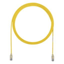 Cable de Parcheo TX6, UTP Cat6, Diámetro Reducido (28AWG), Color Amarillo, 1.52 Metros (5 Pies)