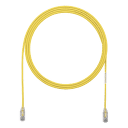 Cable de Parcheo TX6, UTP Cat6, Diámetro Reducido (28AWG), Color Amarillo, 1.52 Metros (5 Pies)