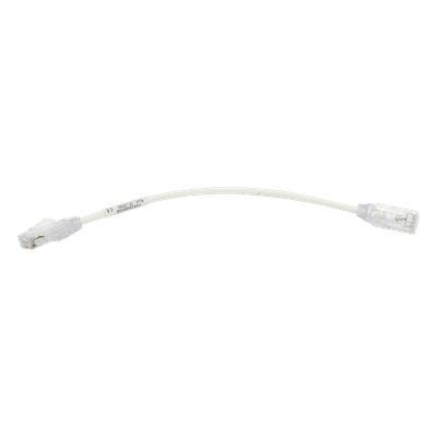 Cable de Parcheo TX6, UTP Cat6, Diámetro Reducido (28AWG), Color Blanco, 20.32 cm (8 Pulgadas)
