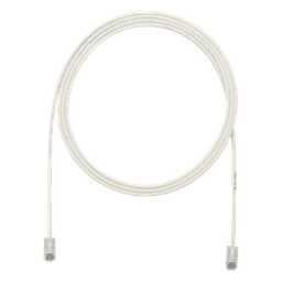 Cable de Parcheo UTP Cat6A, CM/LSZH, Diámetro Reducido (28AWG), Color Blanco Mate, 1.52 Metros (5 Pies)