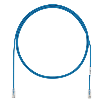 Cable de Parcheo UTP Cat6A, CM/LSZH, Diámetro Reducido (28AWG), Color Azul, 2.13 Metros (7 Pies)