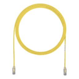 Cable de Parcheo UTP Cat6A, CM/LSZH, Diámetro Reducido (28AWG), Color Amarillo, 2.13 Metros (7 Pies)