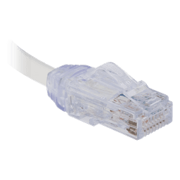 Cable de Parcheo UTP, Cat6A, Diámetro Reducido (28 AWG), CM/LSZH, Color Blanco Mate, 20.3 cm (8 Pulgadas)