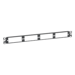 Patch Panel de Fibra Óptica, Para 4 Placas Acopladoras FAP o FMP, Color Negro, 1UR