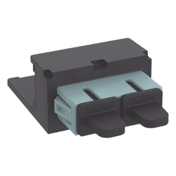 Módulo Acoplador SC Duplex, para Fibra Óptica Multimodo OM3/OM4, Tipo Mini-Com, Color Aqua