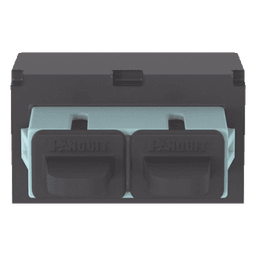 Módulo Acoplador SC Duplex, para Fibra Óptica Multimodo OM3/OM4, Tipo Mini-Com, Color Aqua