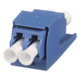 Módulo Acoplador LC Duplex, para Fibra Óptica Monomodo OS1/OS2, Tipo Mini-Com, Color Azul