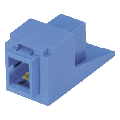 Módulo Acoplador SC Simplex, para Fibra Óptica Monomodo OS1/OS2, Tipo Mini-Com, Color Azul