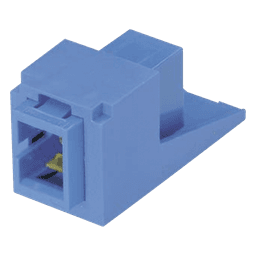 Módulo Acoplador SC Simplex, para Fibra Óptica Monomodo OS1/OS2, Tipo Mini-Com, Color Azul