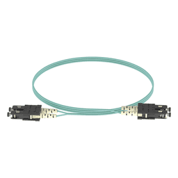 Jumper de Fibra Optica Multimodo 50/125 OM3, SC-SC Duplex, OFNR (Riser), Color Aqua, 2 Metros (6.56 Pies)