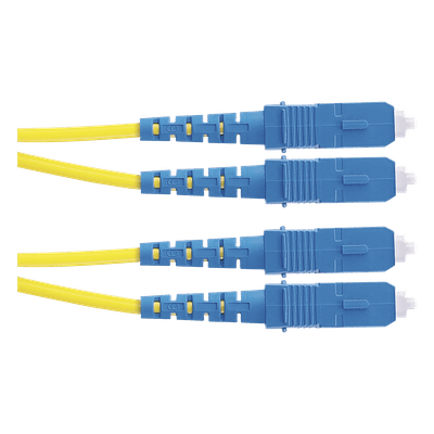 Jumper de Fibra Optica Monomodo 9/125 OS2, SC-SC Duplex, OFNR (Riser), Color Amarillo, 2 Metros (6.56 Pies)