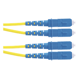 Jumper de Fibra Optica Monomodo 9/125 OS2, SC-SC Duplex, OFNR (Riser), Color Amarillo, 2 Metros (6.56 Pies)