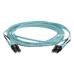 Jumper de Fibra Óptica Multimodo OM4 50/125 / LC-LC Dúplex / OFNR Riser / Aqua / 3 m (9.84 ft)