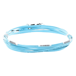 Jumper de Fibra Optica Multimodo 50/125 OM3, LC-LC Duplex, OFNR (Riser), Color Aqua, 3 Metros (9.84 Pies)