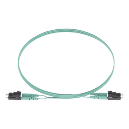 Jumper de Fibra Optica Multimodo 50/125 OM3, LC-LC Duplex, OFNR (Riser), Color Aqua, 5 Metros (16.40 Pies)
