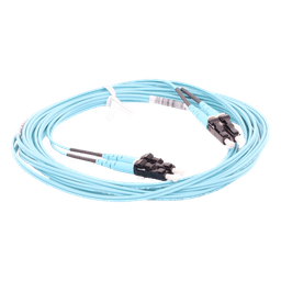 Jumper de Fibra Optica Multimodo 50/125 OM3, LC-LC Duplex, OFNR (Riser), Color Aqua, 5 Metros (16.40 Pies)
