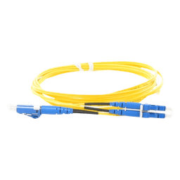 Jumper de Fibra Optica Monomodo 9/125 OS2, LC-LC Duplex, OFNR (Riser), Color Amarillo, 2 Metros (6.56 Pies)