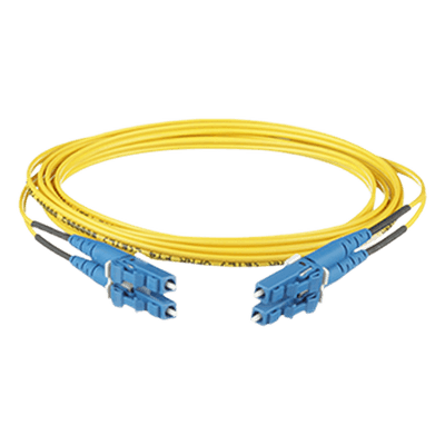 Jumper de Fibra Optica Monomodo 9/125 OS2, LC-LC Duplex, OFNR (Riser), Color Amarillo, 3 Metros (9.84 Pies)