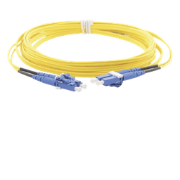 Jumper de Fibra Optica Monomodo 9/125 OS2, LC-LC Duplex, OFNR (Riser), Color Amarillo, 3 Metros (9.84 Pies)