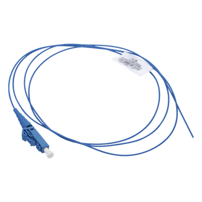 Pigtail de Fibra Óptica LC Simplex, Monomodo OS2 9/125, 900um, Color Azul, 1 Metro (3.28 Pies)