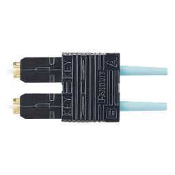 Conector de Fibra Óptica SC Duplex OptiCam, Multimodo 50/125 OM3/OM4, Pre-pulido, Color Aqua