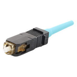 Conector de Fibra Óptica SC Simplex OptiCam, Multimodo 50/125 OM3/OM4, Pre-pulido, Color Aqua