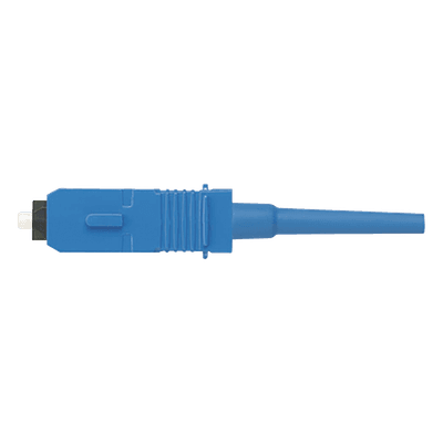 Conector de Fibra Óptica SC Simplex OptiCam, Monomodo 9/125 OS2, Pre-pulido, Color Azul