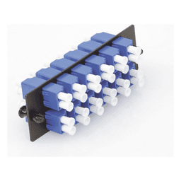 Placa Acopladora de Fibra Optica FAP, Con 12 Conectores LC Duplex (24 Fibras), Para Fibra Monomodo OS1/OS2, Color Azul