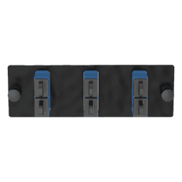 Placa Acopladora de Fibra Optica FAP, Con 3 Conectores SC Duplex (6 Fibras), Para Fibra Monomodo OS1/OS2, Color Azul