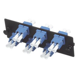 Placa Acopladora de Fibra Óptica FAP, con 6 Conectores LC Duplex (12 Fibras), para Fibra Monomodo OS1/OS2, Color Azul