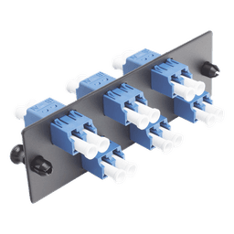 Placa Acopladora de Fibra Óptica FAP, con 6 Conectores LC Duplex (12 Fibras), para Fibra Monomodo OS1/OS2, Color Azul