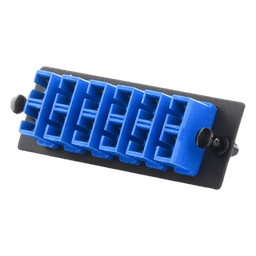 Placa Acopladora de Fibra Optica FAP, Con 6 Conectores SC Duplex (12 Fibras), Para Fibra Monomodo OS1/OS2, Color Azul