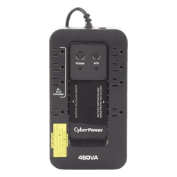 UPS de 450 VA/260 W, Topología Standby con Modo Ahorrador ECO, Entrada 120 Vca NEMA 5-15P, Con 8 Tomas NEMA 5-15R 
