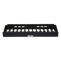 Organizador de Cables Horizontal NetManager de Alta Densidad, Sencillo (Solo Frontal), Para Rack de 19in, 1UR