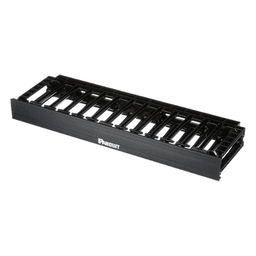 Organizador de Cables Horizontal NetManager de Alta Densidad, Sencillo (Solo Frontal), Para Rack de 19in, 1UR