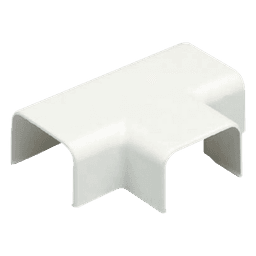 Conexión en "T", para uso con canaleta LD3, material ABS, Color Blanco Mate