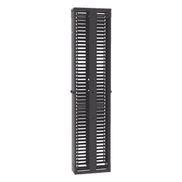 Organizador Vertical PatchRunner™, Doble (Frontal y Posterior), Para Rack Abierto de 45 Unidades, 8in de Ancho, Color Negro