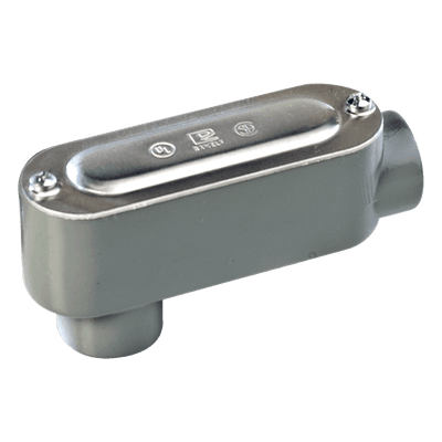 Caja Condulet tipo LB de 1/2" (12.7 mm) Incluye tapa y tornillos.