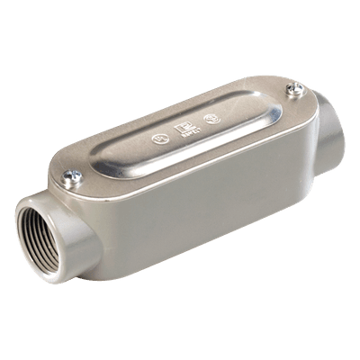 Caja Condulet tipo C de 1" (25.4 mm) Incluye tapa y tornillos.